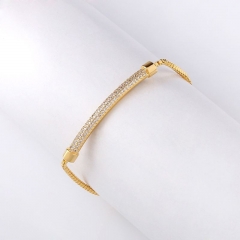 Fashion Simple Zircon Full Diamond Bracelet Box Chain Adjustable Bracelet Manufacturer