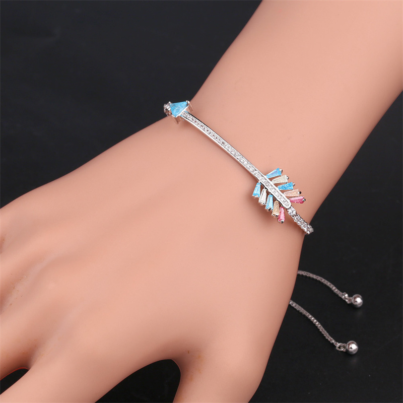 Colorful Zircon Bracelet Fashion Cupid Arrow Birthday Gift For Girls Manufacturer