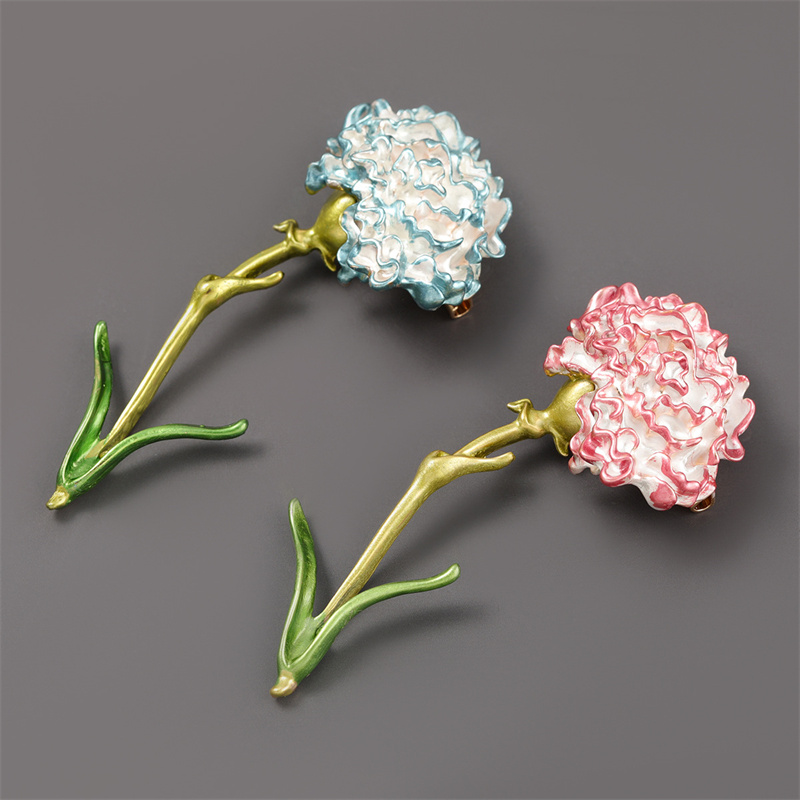 Wholesale Fashion Alloy Drop Oil Flower Carnation Brooch Popular