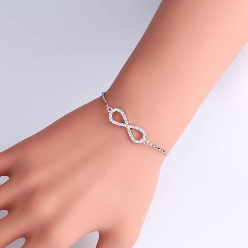 Minimalist Fashion Zircon Bracelet Lucky Number Jewelry Direct s Manufacturer
