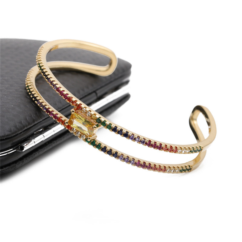 Fashion Style Copper Zircon Opening Adjustable Bracelet Distributor