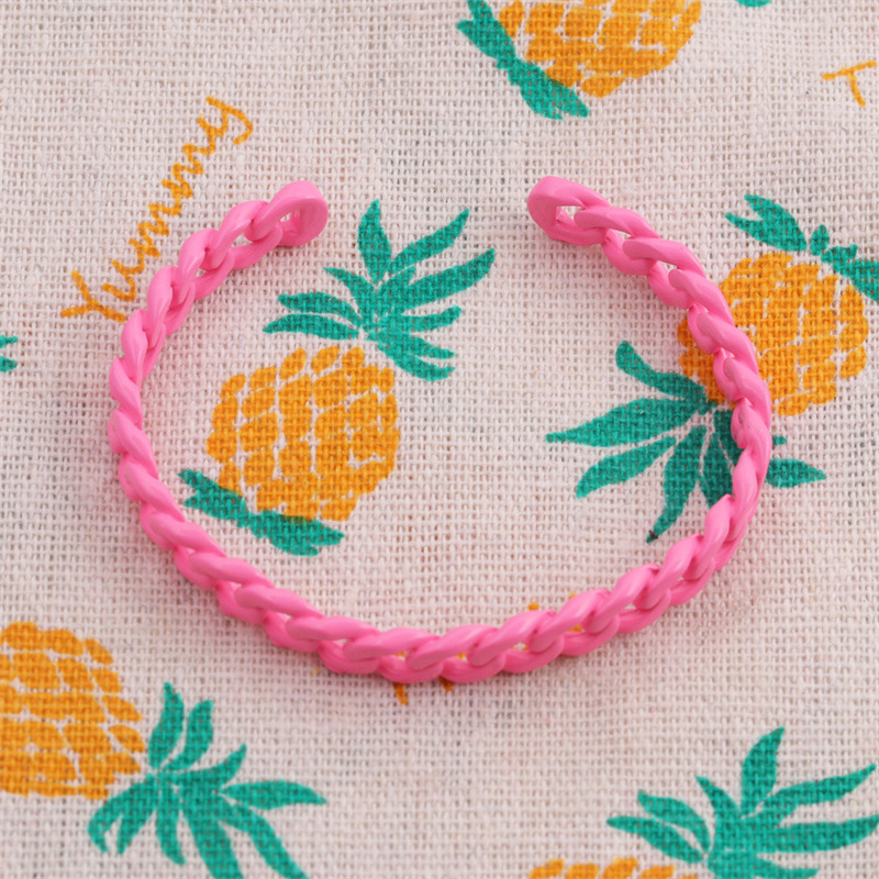 Exaggerated Popular Zircon Paint Smiley Expression Adjustable Bracelet Distributor