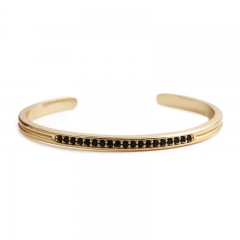 Trendy Copper Zircon Open Bracelet Fashion Couple Distributor