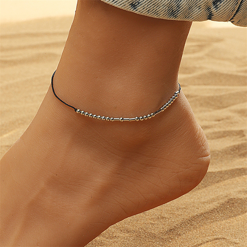 Wholesale Fashion Morse Code Letter Anklet Personality And Creativity Adjustable