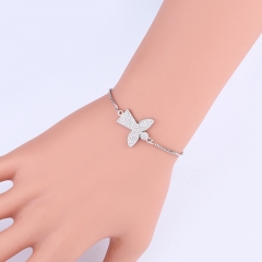 Fashion Simple Angel Wings Copper Zirconium Bracelet For Lovers Manufacturer