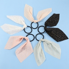 Girls Korean Retro Polka Dot Bow Ribbon Hair Rope Manufacturer