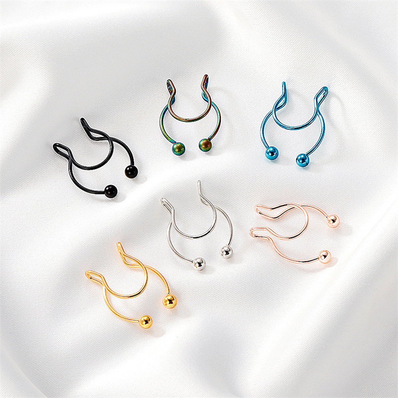 Wholesale Stainless Steel Nose Clip U-shaped Non-perforated Nose Nail Vendors