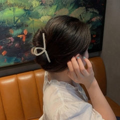 Wholesale Korean Style Grab Clip Rhinestone Pearl Elegant Hairpin Vendors