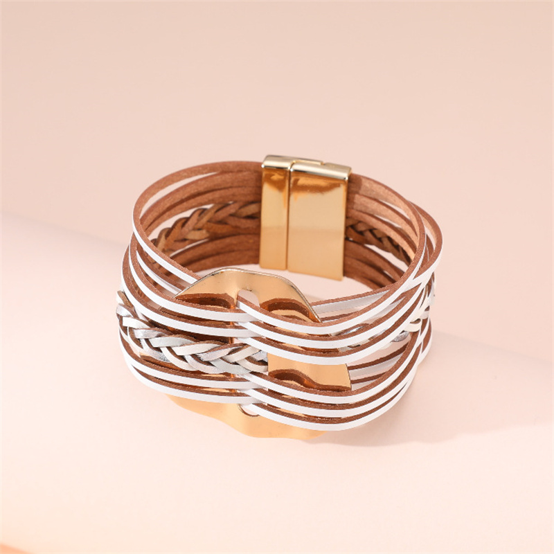 Fashion Girls Bracelet Multi-layer Leather Woven Geometric Accessories Bracelet Distributor