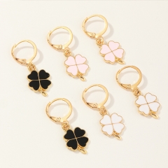 Wholesale Alloy Drop Oil Butterfly Earrings Leaf Butterfly Earrings Vendors