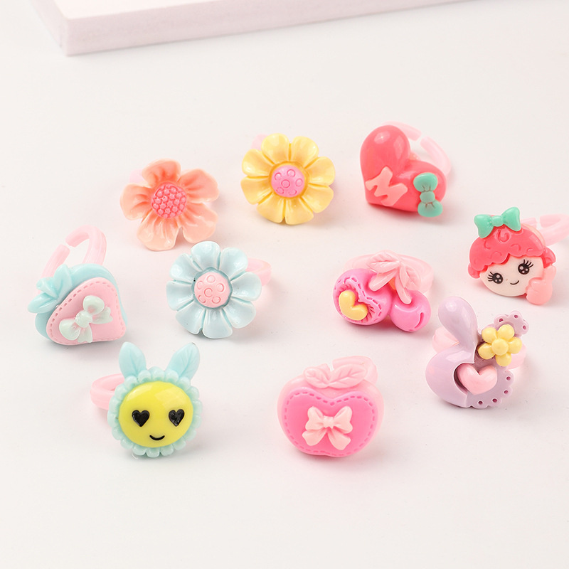 Little Princess Cute Cartoon Small Ring Fruit Pumpkin Flower Distributor