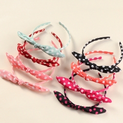 Korean Bowknot Polka Dot Children's Headband  Rabbit Ears Headband Manufacturer