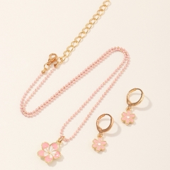 Wholesale Creative Fashion Resin Flower Necklace Earring Set Vendors