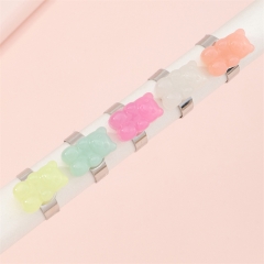 Sweet And Cute Colorful Resin Bear Ring Opening Distributor