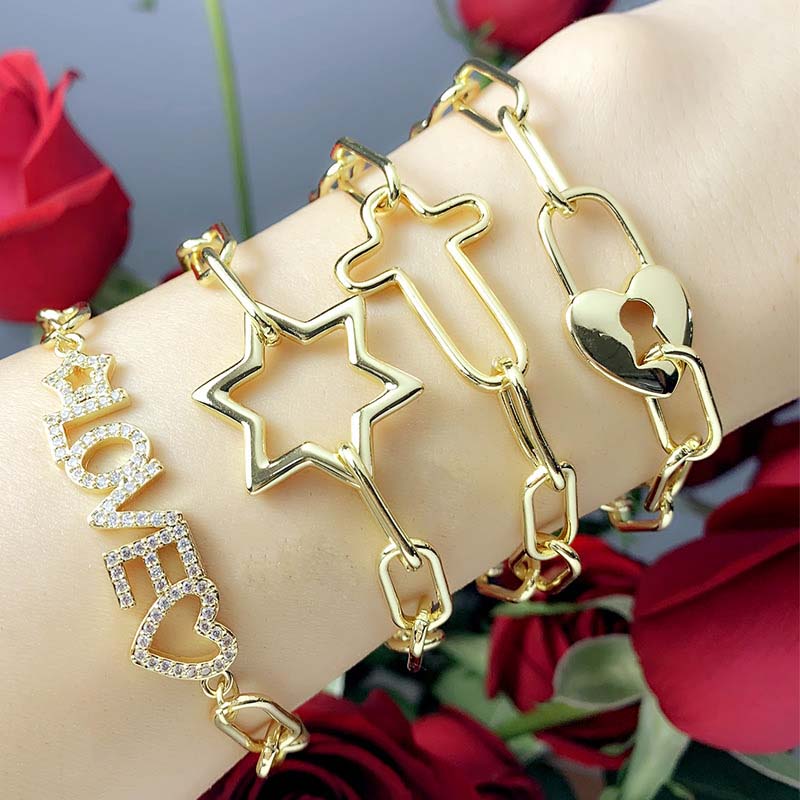 Wholesale Hand Ornaments Diamond Letter Love Five-pointed Star Cross Vendors