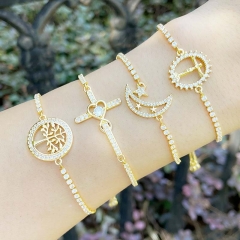 Wholesale Girlfriends Bracelet Design Simple Cross Tree Of Life Zircon Bracelet Bracelet Vendors
