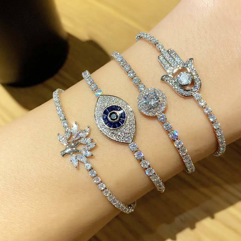 Wholesale Creative  Product Classic Retro Bracelet Eye Tree Of Life Adjustable Zircon Bracelet Vendors