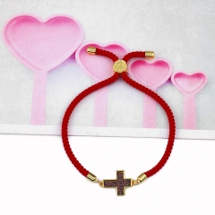 Wholesale Classic Cross Jewelry Pull Red String Jewelry Simple Personality Design Bracelet Vendors
