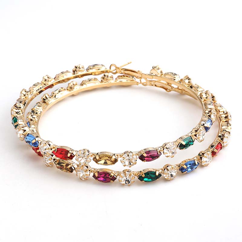 Exaggerated Personality Super Flash Alloy Diamond Retro Manufacturer