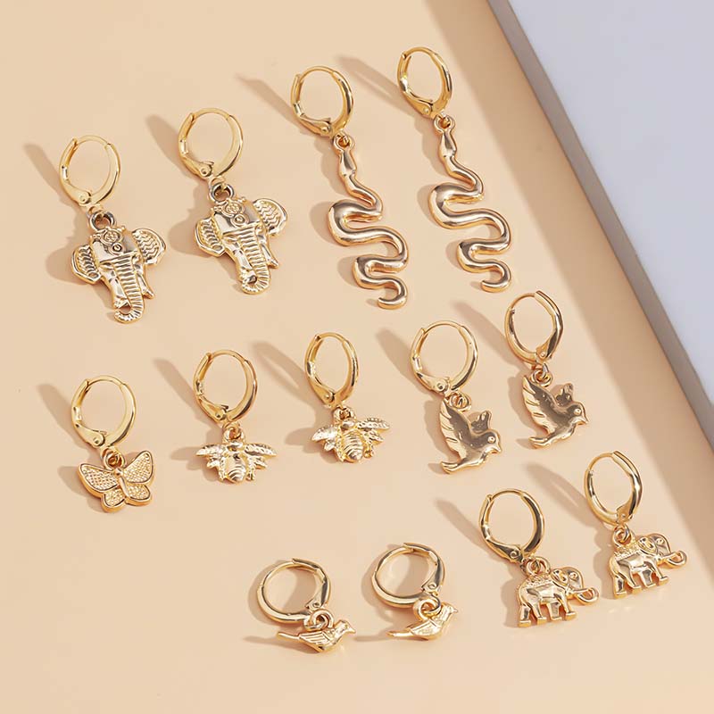 Wholesale Alloy Butterfly Earrings Multi-element Mix And Match Set Earrings Women Vendors