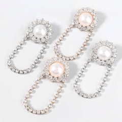 Wholesale Design Personality Alloy Diamond Imitation Pearl Geometric Earrings Earrings Earrings Vendors