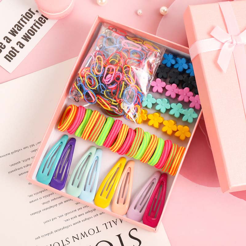 Korean Style Simple Hairpin Head Rope Gift Box Set For Children And Baby Distributor