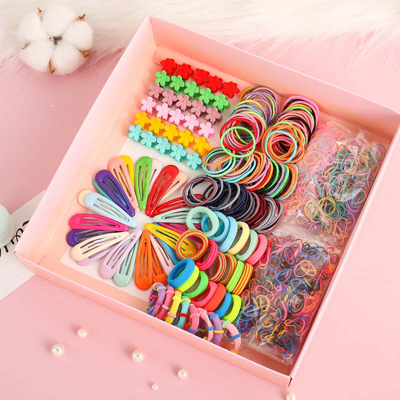 Korean Children's Simple Hairpin Head Rope Gift Box Set Baby Hair Accessories Distributor