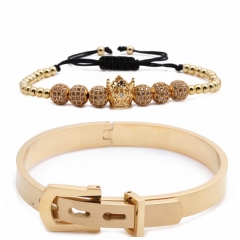 -selling -selling Stainless Steel Bracelet Crown Braid Adjustable Set Manufacturer