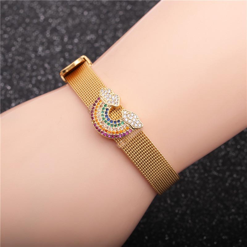 Product Titanium Steel Bracelet Rainbow Adjustable Manufacturer