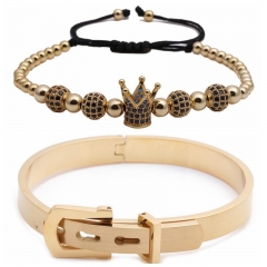 Stainless Steel Bracelet Crown Braid Adjustable Set Manufacturer