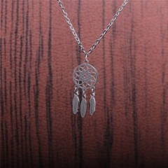 Wholesale Fashion Simple Titanium Steel Tassel Pendant Necklace