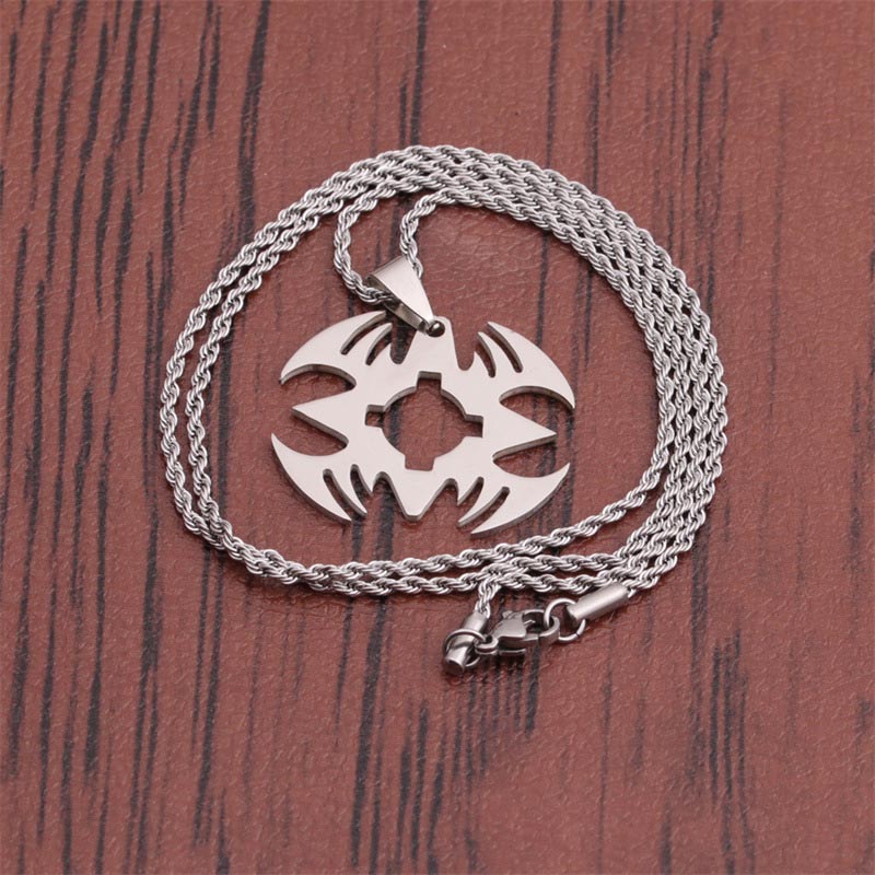 Wholesale Stainless Steel Hip-hop Necklace With Titanium Steel Geometric Pendant