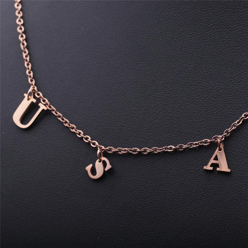 Titanium Steel Stainless Steel Letter Necklace Manufacturer