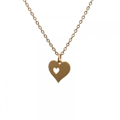 Stainless Steel Heart Pendant Sweater Chain Necklace Manufacturer