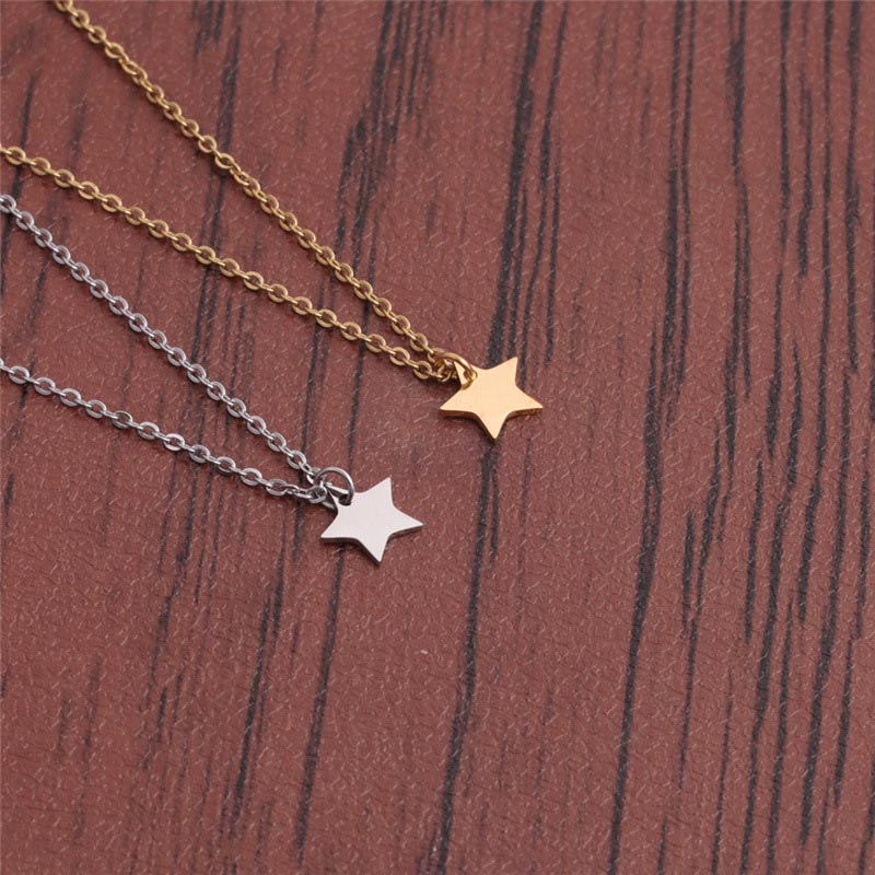 Titanium Steel Star Pendant Stainless Steel Five-pointed Star Pendant Necklace Manufacturer