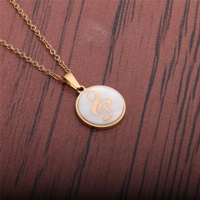Beautiful Simple Fashion Musical Note Pendant Necklace Clavicle Chain Manufacturer