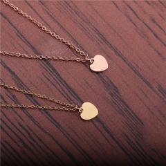 Titanium Steel Stainless Steel Heart Pendant Sweater Chain Necklace Manufacturer