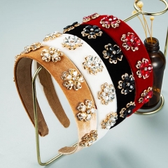 Baroque Shiny Retro Crystal Edelweiss Headband Fashion Simple Korean Style Manufacturer