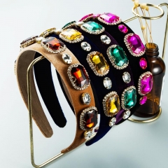 Style Golden Velvet Korean Hair Band Retro Wide Side Manufacturer