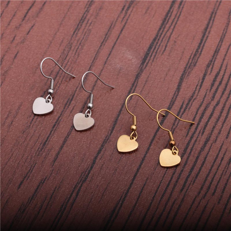 Creative  Earrings Titanium Steel Heart-shaped Earrings Manufacturer