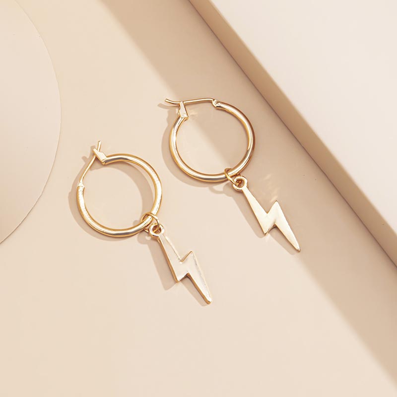 Simple Lightning Fashion Earrings Creative Personality Cool Alloy Earrings Distributor