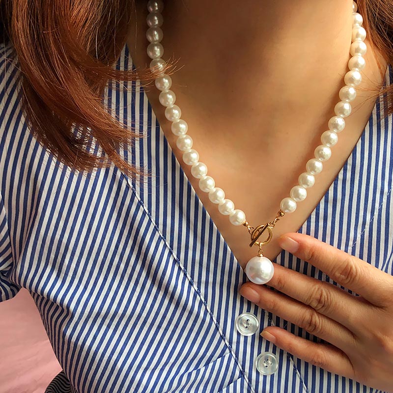 Wholesale Romantic Pearl Necklace Vintage Baroque Drops Accessories