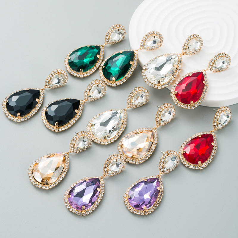 Fashion Shiny Alloy With Diamond Drop Dangle Earrings For Women Distributor