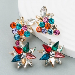 Fashion Shiny Crystal Geometric Earrings Female Party Earrings Distributor