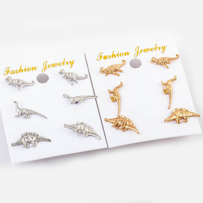 Spring  Small Animal Dinosaur Set Of Personalized Earrings Distributor