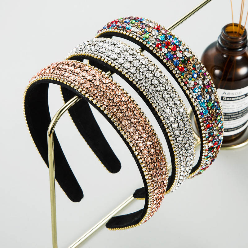Trendy Color Full Of Diamonds Non-slip Headband Simple Hair Accessories Manufacturer