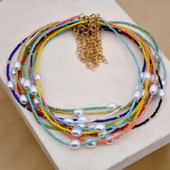 Wholesale Multi-layer Combination Of  Colored Resin Necklace Pearl