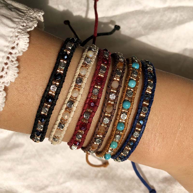 Wholesale Colorful Braided Rope Bracelets Ethnic Style Vintage Strings