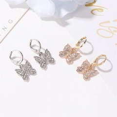 Fashion Full Of Diamonds Butterfly Earrings s Distributor