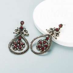 Bohemian Alloy Hollow Long Exaggerated Earrings Fashion Party Distributor